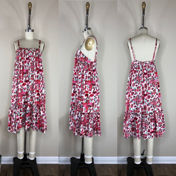 Nieves Lavi Nordic Pattern Peasant Swing Dress - Picture 2 of 6